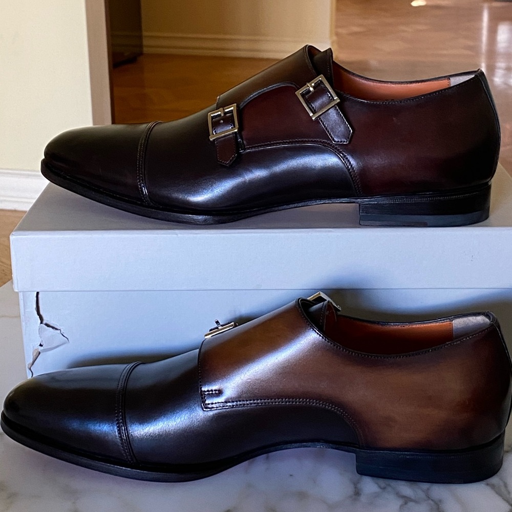 Santoni Men's Ira Double-Monk Loafers